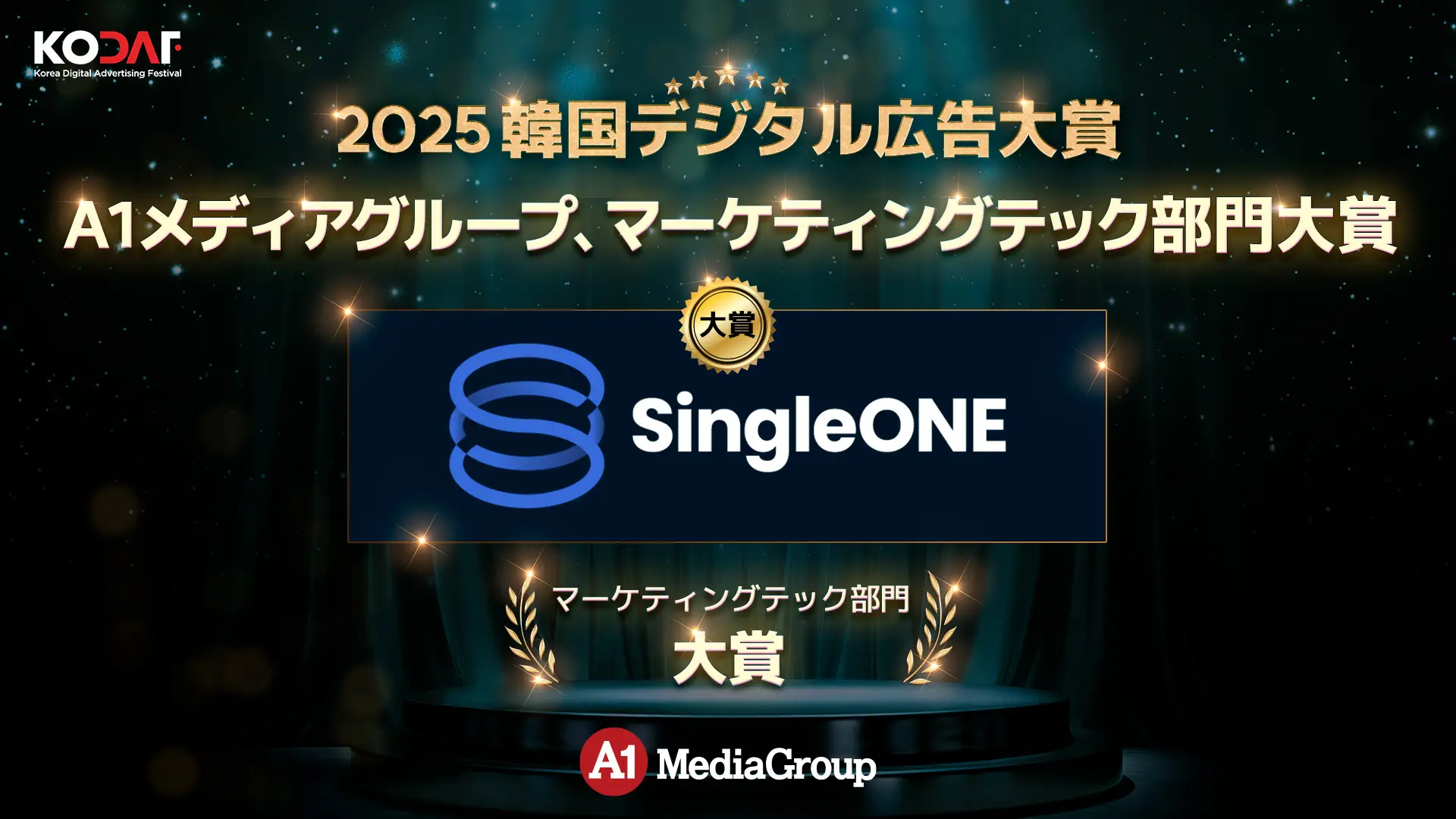 2025 大韓民国デジタル広告大賞 受賞 - マーケティングテック部門 大賞 SingleONE